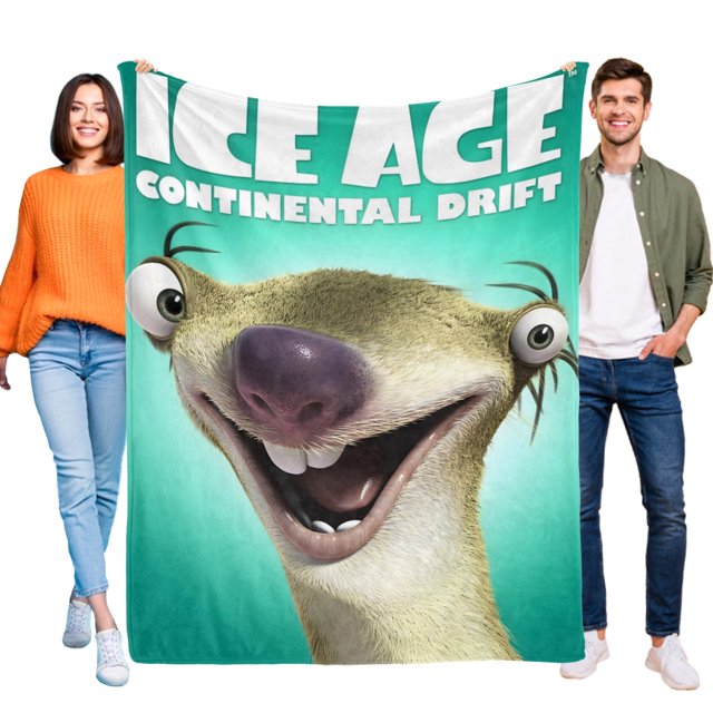 La Era de Hielo anti-pilling, suave, ligera, esponjosa y acogedora de lujo para hogar y cocina – Perfecta para niños y adultos,50x70cm