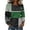 Green O, variant on St. Patrick's Day Sweatshirt for Women Waffle Knit Crewneck Long Sleeve Casual Loose Fit Pullover Sweatshirts (XL, Yellow)