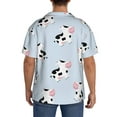 thumbnail image 5 of KLL Cute Farm Cow Print Men's Shirt Short Sleeve Button Down Summer Cuba Beach Shirts- 4X-Large, 5 of 7