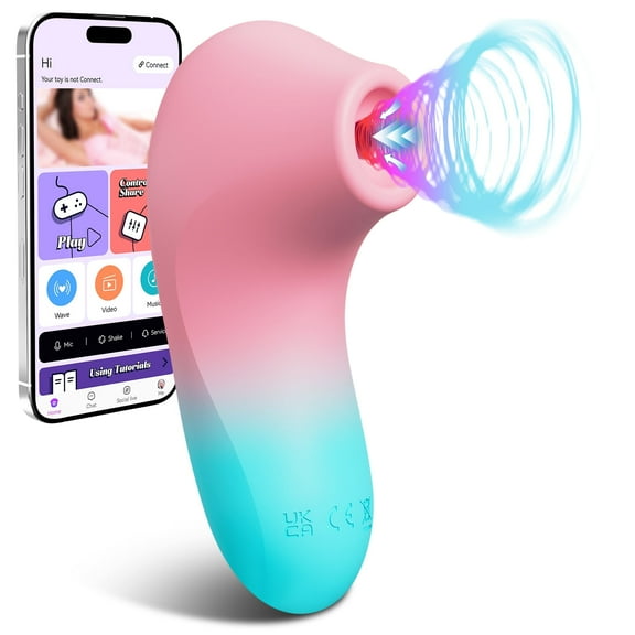 NCTTRP APP-able Remote Control Sucking Vibrator Ladies Sex Toys with 10 Sucking Modes, Rose Mini Vibrator for Female Couples Adult Sex Toys