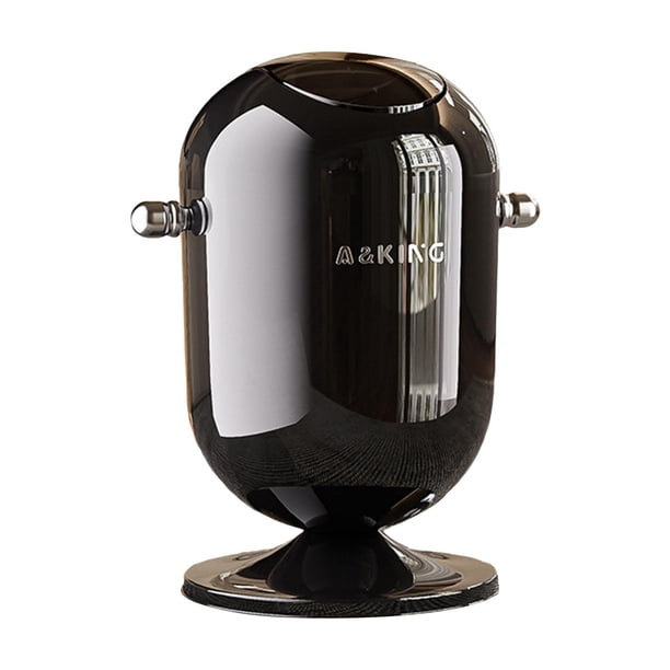 Cubo de basura tipo prensa con tapa. Contenedor grande para basura de cocina con tapa abatible para Negro