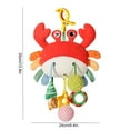 thumbnail image 3 of Gecau Puzzle Early Education Crab Pulling Rope Pulling Soothing Doll Bed Bells Handcart Baby Cart Ringing Pendant For 0-3 Year Old Baby Safe&Non-Toxic Multicolour 9.6x6 Inch Ho, 3 of 5