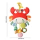thumbnail image 2 of Juguete de sonajero musical de peluche de cangrejo | Cochecito y asiento de coche colgante Muñeca relajante | Caja de música y mordedor incorporados | Colgante de anillo de tela suave | Regalo, 2 of 6