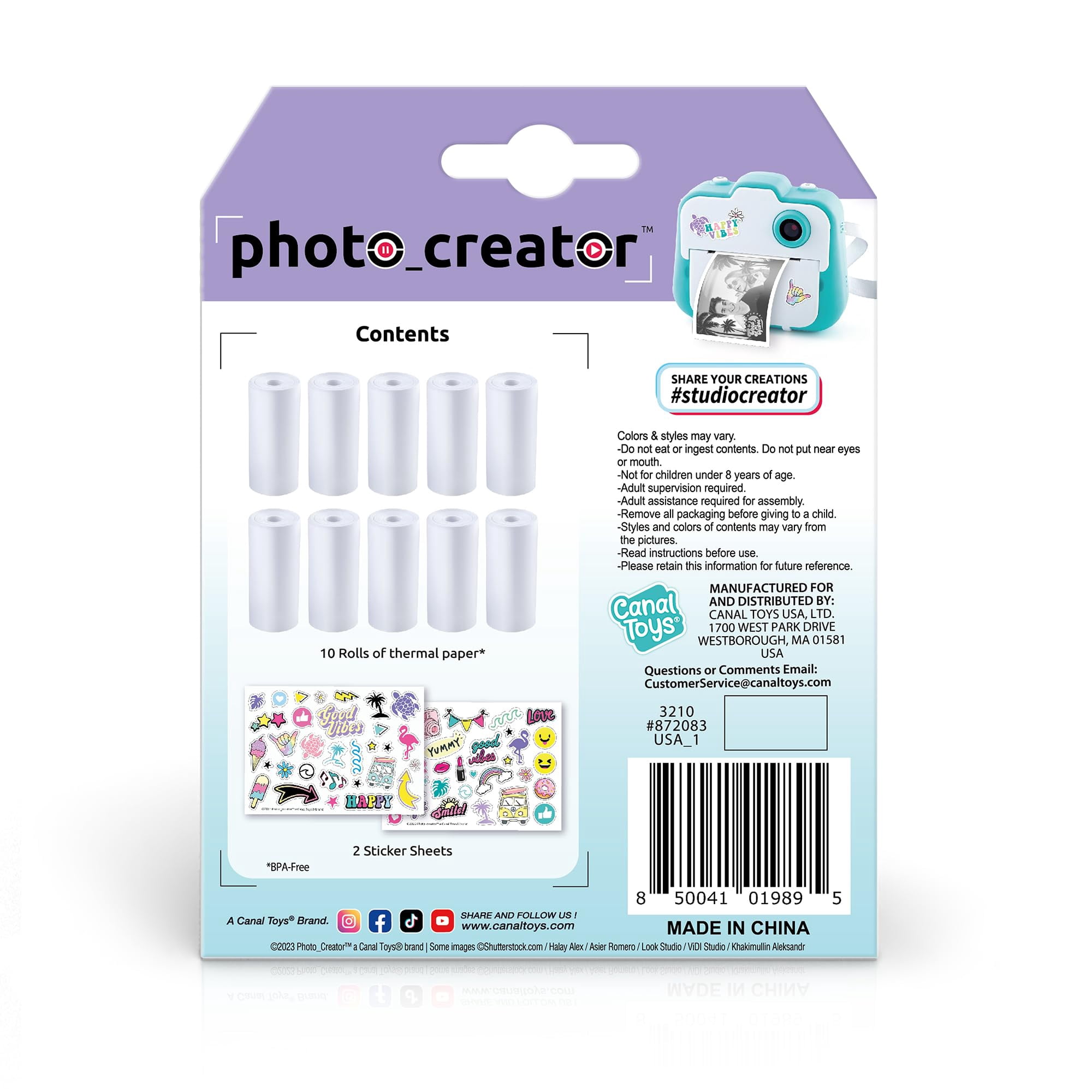 Photo Creator Instant Camera Thermal Paper Refill – 10 Rolls