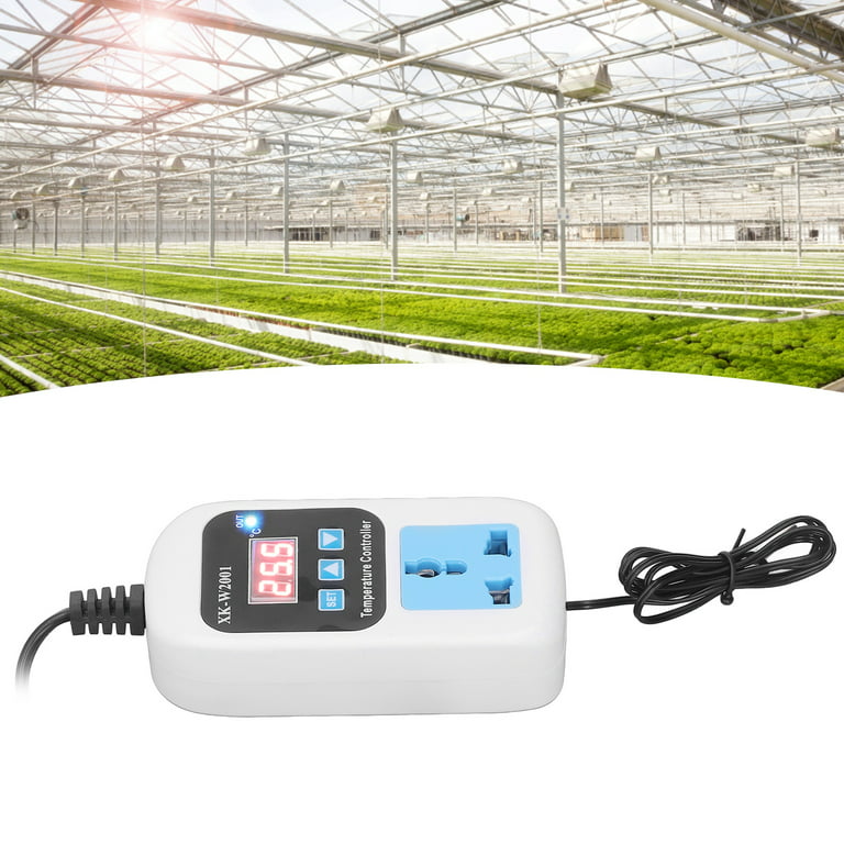 Temperature Controller, Fault Alarming Electronic Socket Thermostat For  Greenhouse US Plug 110-220V 
