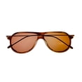 thumbnail image 5 of John Varvatos Brown Aviator Plastic Sunglass V779, Brown Lens, 5 of 6