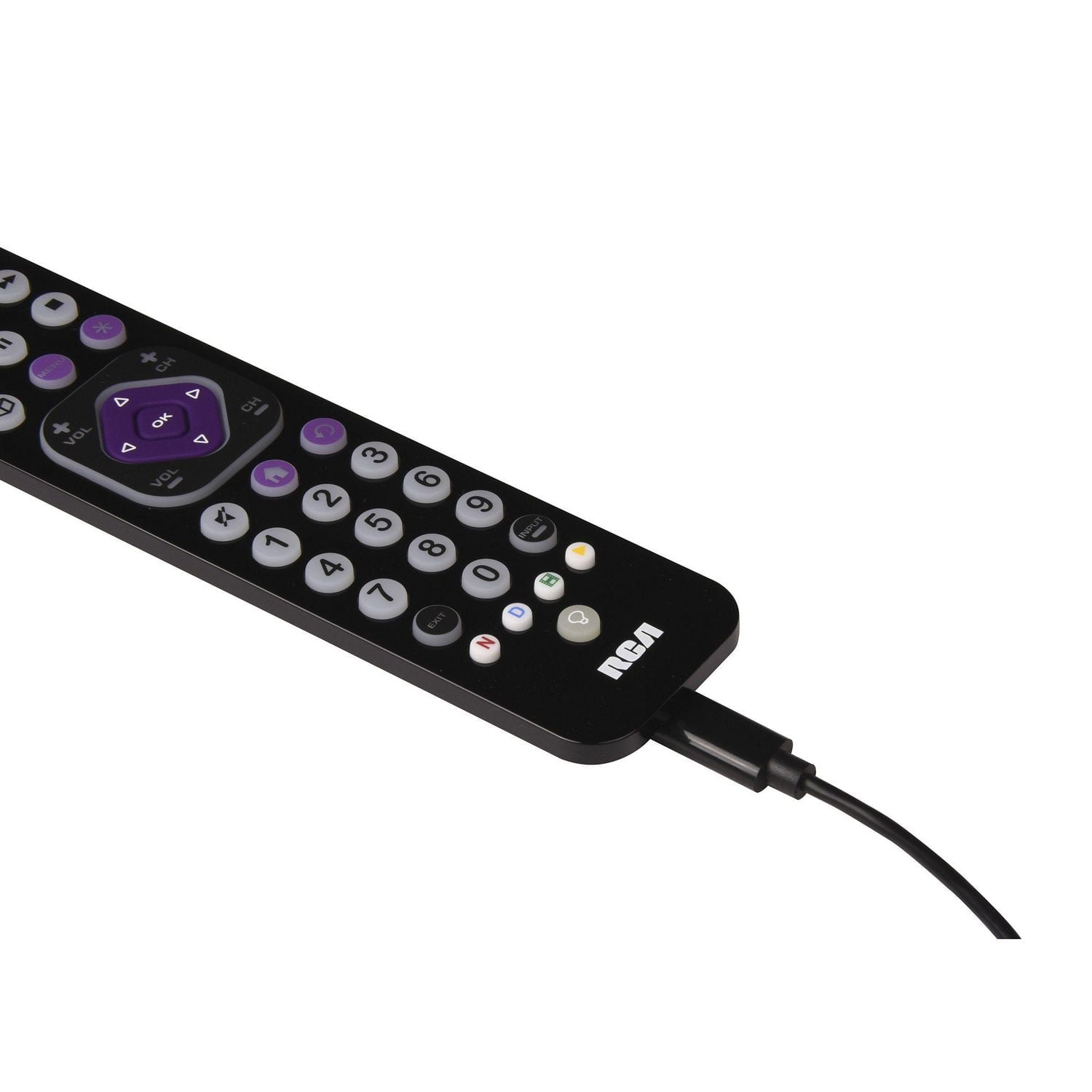 Télécommande universelle RCA 6-Appareil Rechargeable Ultra-Mince - Noir