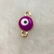 thumbnail image 4 of EeaseMX 50 piezas DIY Conector de ojo azul turco de doble agujero estilo pulsera conector oro rosa accesorios para hacer joyas accesorio, 4 of 7