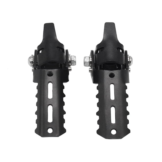 Speravity Paquete de 2 estriberas para motocicleta, reposapiés plegado, Pedal de carretera, piezas de repuesto para estriberas, reemplazo de reparación Accesorios para motos Negro Speravity VI016707-01B
