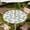 Flamingo Palm, variant on Round Outdoor Tablecloth with Umbrella Hole, Zippered Fitted Waterproof Tablecover with Elastic Edge Fits 40"-44" Round Tables for Patio Picnic Garden Camping Party, Lemon Grove Pattern