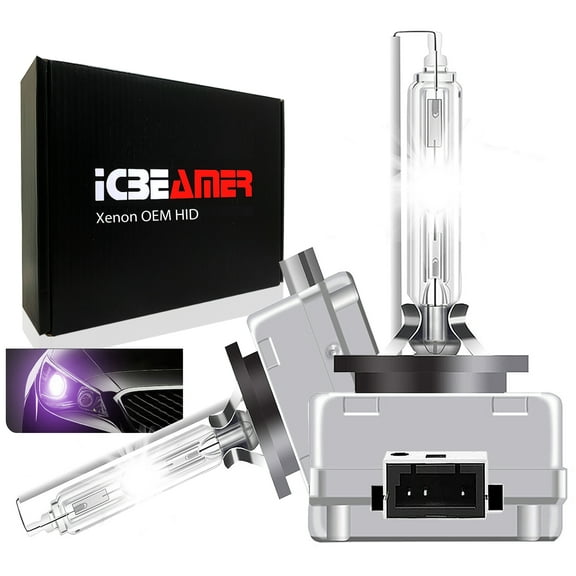 ICBEAMER 12000K D1R D1C D1S Xenon HID Direct Replace OEM FACTORY Headlight Low Beam light bulbs [Color: Purple]