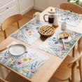 thumbnail image 5 of Wildflower Placemats Set of 2, Floral Leaves Watercolor Pastoral Style Non-Slip Place Mats Washable Table Mats for Kitchen Dining Table Decorations Indoor/Outdoor, 5 of 9