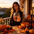 thumbnail image 4 of Patterned Clear Stemless Tumblers, Curved Ergonomic Drinking Glasses, Fall Themed Beverage Glassware for Cocktails, Iced Coffee and Daily Table Use, 4 of 6