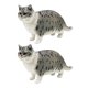 thumbnail image 1 of 2x Estatua de Gato Modelo de Simulación de PVC, Decoración Educativa, Modelo Animal, Figura de Gato de Pelo Corto, Modelo para Sala de Estar, Gabinete, 1 of 9