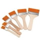 thumbnail image 1 of 6 Pinceles Planos Pinceles Para Pintura Al Óleo Pinceles De Nylon Con Memoria Juego De Pinceles Para Limpiar, Pintar Paredes, Engrasar, Pegar Pinceles Para Pintar Lienzos Con Mango Natural, 1 of 8