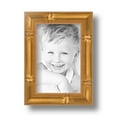 thumbnail image 2 of ArtToFrames 4x6 Inch Gold Bamboo large Picture Frame, This Gold Wood Poster Frame is Great for Your Art or Photos, Comes with Regular Glass (4877), 2 of 8