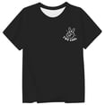 thumbnail image 3 of Huachaog Short Sleeve T Shirts for Boys Children's Letter Print Round Neck Pullover Tops,8-9 Y, 3 of 4