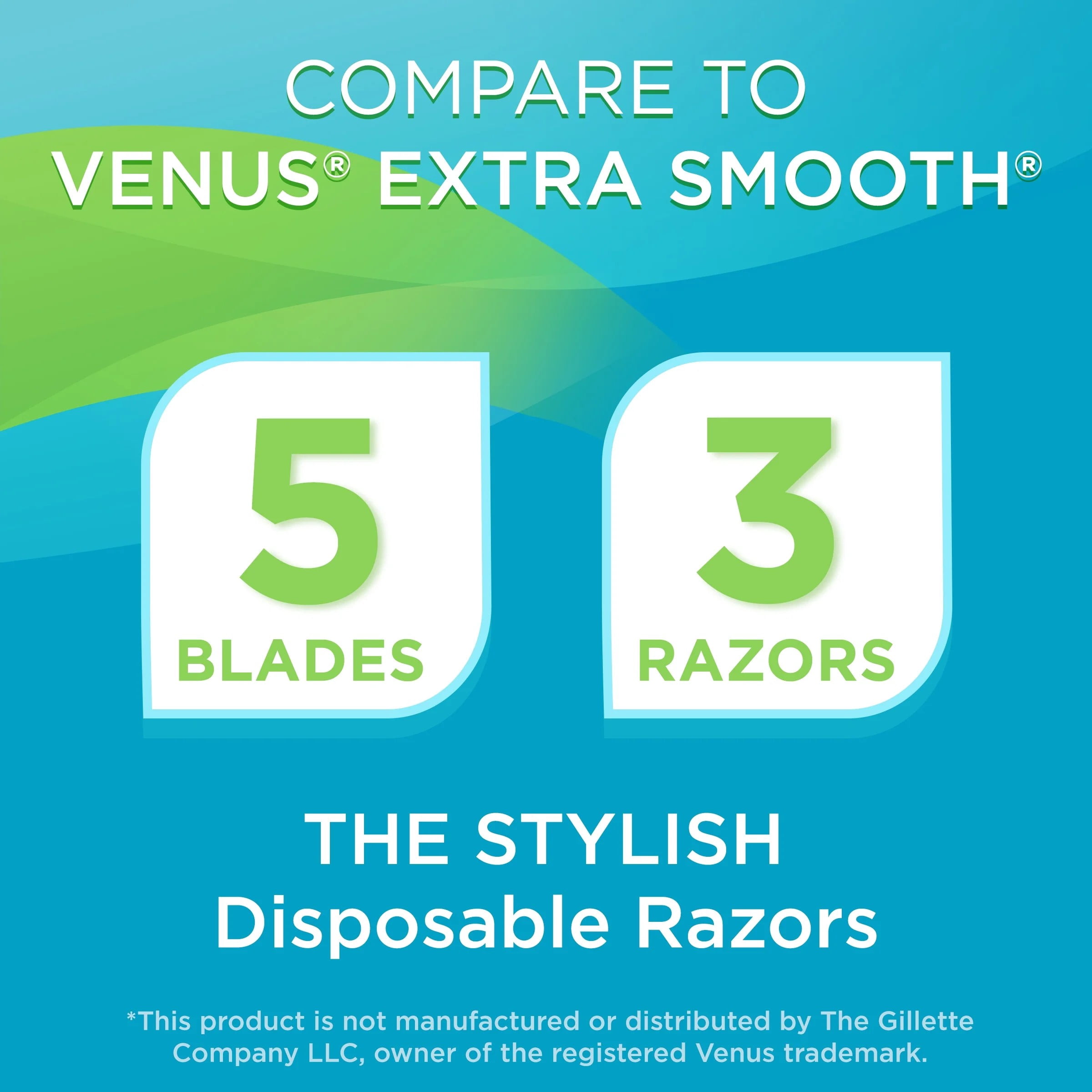 Equate Women's 4-Blade Disposable Razors, Color May Vary, 6 Count