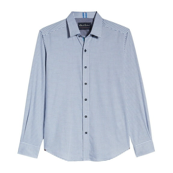 Robert Graham 'Miller' Mens Classic Fit Button Down Sport Shirt (XLarge, Navy)