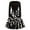 Black, variant on WJHWSX Casual Dresses for Women,Fall Dresses for Women 2025,Womens Dresses,Long Sleeve,Crew Neck,Breathable,Printed,M(US:6)