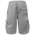 thumbnail image 2 of Ma Croix Men's Casual Loose Fit Fleece Cargo Sweat Shorts with Elastic Deawstring, 2 of 5