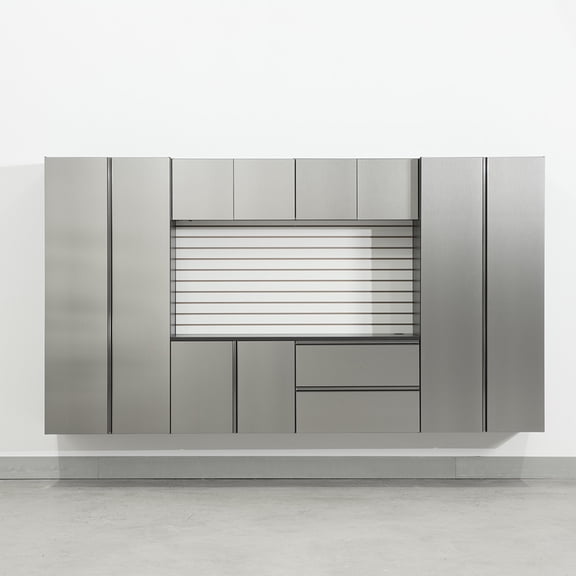 Klair Living 7-Piece Engineered Wood Garage Cabinet Set in Gray