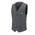 thumbnail image 2 of Gilet Formel Slim pour Hommes Affaires Costume Simple à Boutons, 2 of 5