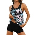 thumbnail image 4 of VISALY 2026 Tankini Swimsuits Two Piece Tummy Control Bathing Suit Floral Flowy Swim Tops with Short Swimwear Flowy Tankini Swimwear Tank Top with Boyshorts Two Piece Bathing Suits White Xxl, 4 of 7