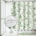 thumbnail image 4 of Sage Green Leaf Shower Curtain for Bathroom Spring Eucalyptus Botanical Plant Floral Shower Curtain Waterproof Bath Curtain Decor 72 x 72 Inch, 4 of 6