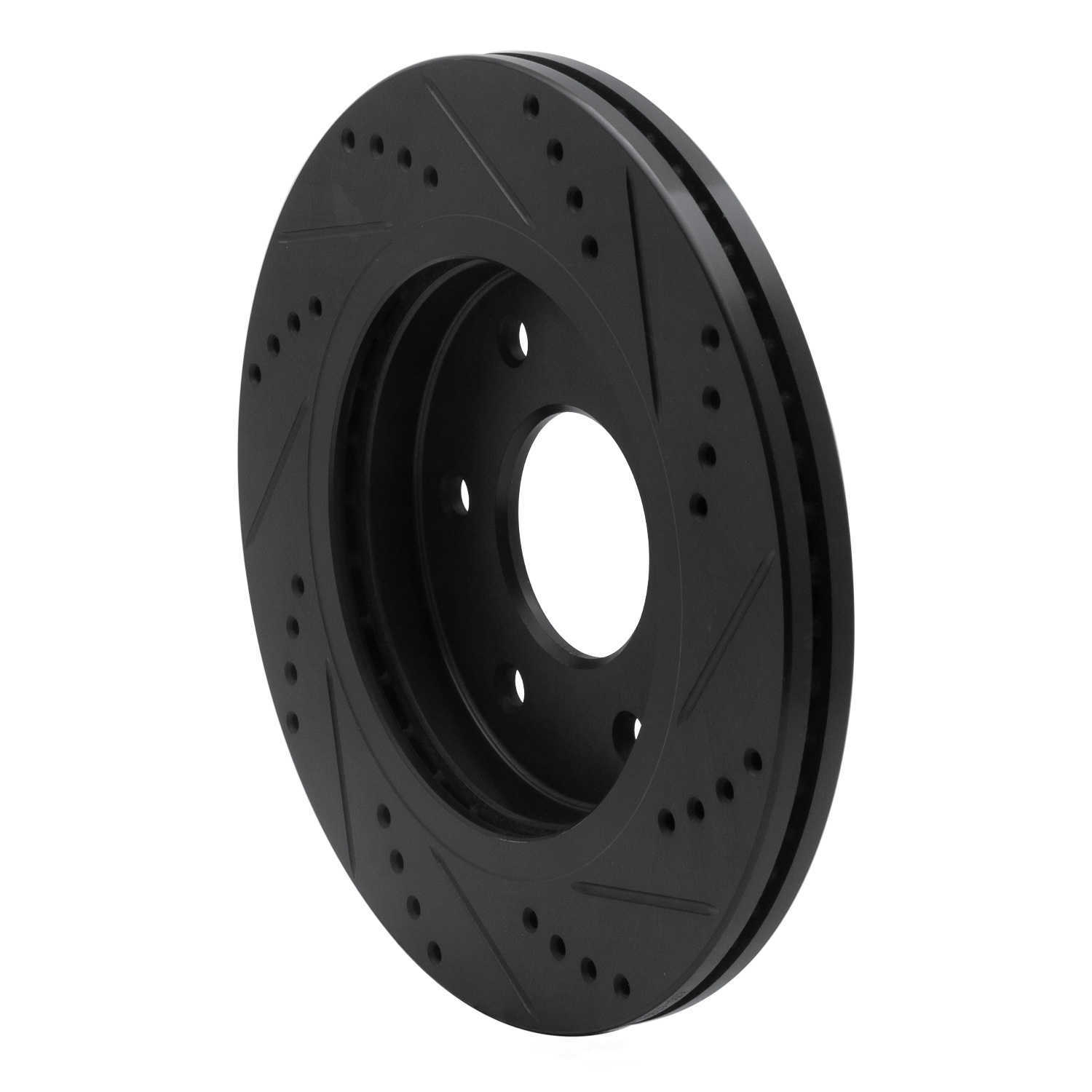 Dynamic Friction Company 633-67096L DFC Brake Rotor - Drilled And Slotted - Black