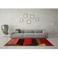 thumbnail image 3 of Ahgly Company Indoor Round Abstract Orange Modern Area Rugs, 8' Round, 3 of 4