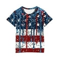 thumbnail image 4 of GERsome 4th of July T-Shirts for Kids Girls Boys Novelty American Flag Patriotic Graphic Tees Short Sleeve Crewneck Cotton Indenpendence Day Tshirts, 3-4 Years, 4 of 4