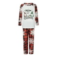 thumbnail image 2 of Hirigin Store Family Matching Christmas Pajamas, Cartoon Gnome Print Long-Sleeved Tops + Plaid  Snowflake Pattern Trousers Sleepwear Outfits, 2 of 10