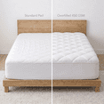 thumbnail image 2 of Continental Bedding Serenity Collection Organic Cotton Quilted Mattress Pad, 450 GSM Fill, Deep Pocket Fit, Twin, 2 of 8