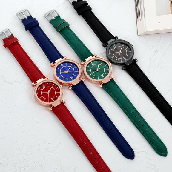 OATIPHO 2Pcs Ladies Casual Watch with Alloy Case and Assorted Colors for Everyday Wear