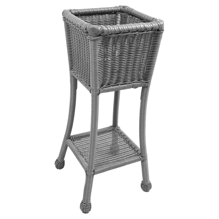 International Caravan PVC Resin Square Two-Tier Plant Stand International Caravan PVC Resin Square Two-Tier Plant Stand
