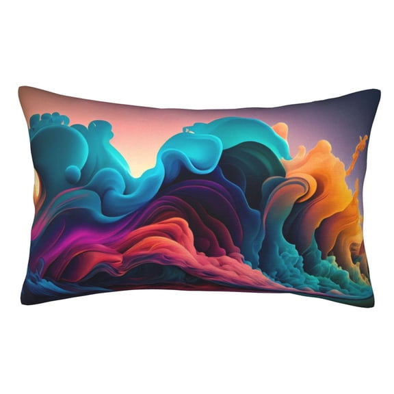 Vsdgher Colorful Surreal Landscape Pillow Cases, Pillow Covers - suit sofa or office-14"x20"