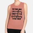thumbnail image 2 of Moms Are Like Buttons Women's Muscle Tank 2X-Large Desert Pink, 2 of 5