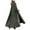 Green, variant on MGCWSH Womens Wool Coat Hood Woolen Cape Bridal Wedding Winter Cloak Thick Coat Solid Button Maxi Long Cape Green XL