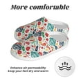 thumbnail image 6 of Daiia Barbecue Print Women’s Fuzzy Slippers Memory Foam Lightweight House Shoes Cozy Loafer Flannel House Shoes-35/36, 6 of 7