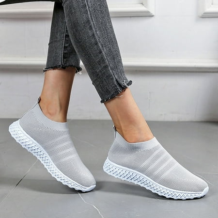 

Ladies Casual Knitting Increased Bottom Breathable Soft Sole Running Sneakers
