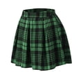 thumbnail image 5 of Fgnfyis Womens Plaid Skirt Pleated Skirt with Waist Cinching Design and Pattern for A Flowy Casual Skirts for Women Green M, 5 of 9