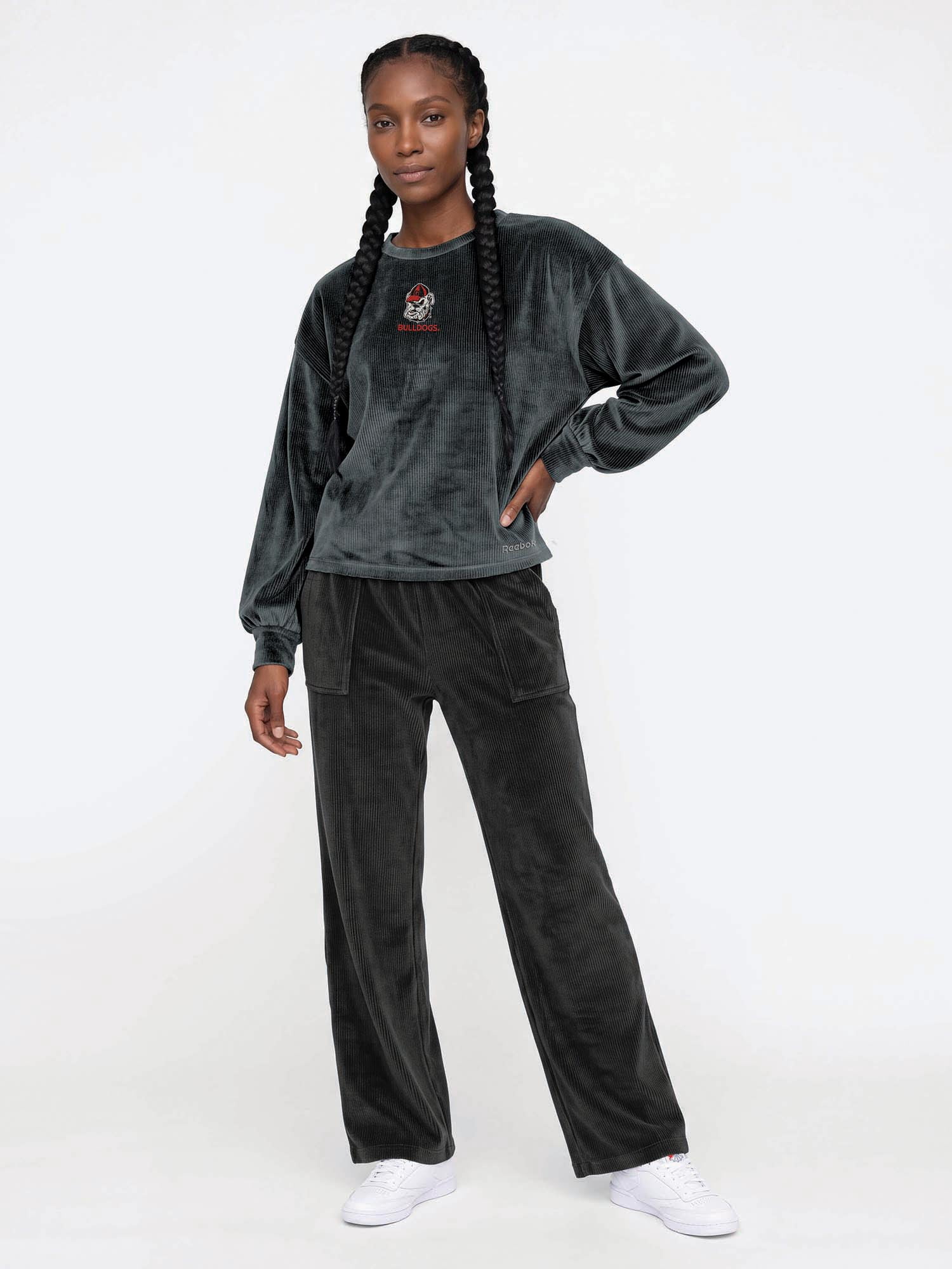 Georgia Bulldogs Reebok Womens Crew Neck Pullover with Balloon Sleeves