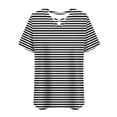 thumbnail image 6 of Lumivie Summer Tops For Women 2025 Trendy Tunic Shirts Workout Tshirts Shirts For Women Fitted Plus Size Blouses For Women 3X-4X Cropped T Shirts For Women Pack, 6 of 6