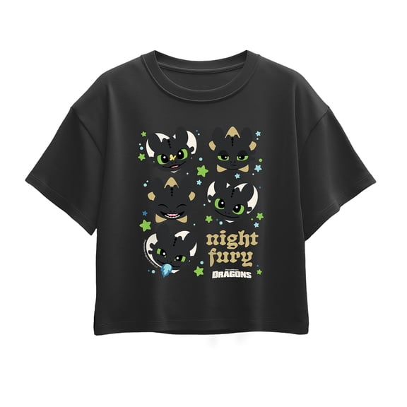 How to Train Your Dragon - Toothless Face  - Youth Girls Boxy T-Shirt