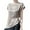 Khaki-43, variant on perfectbot Women's Short Sleeve Shirts Blouses Casual Summer Crew Neck Solid Color Tops Size M-XXL