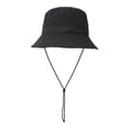 thumbnail image 5 of Audhol Hot Summer Bucket Hat Women's Fisherman Hat Outdoor Sun Hat Spring Summer Solid Color Beach Sunscreen Basin Hat Hat Woman Winter Soft Faux Fur Plush Bucket Hat Black One Size, 5 of 5