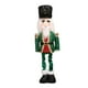 thumbnail image 5 of Cascanueces navideño, decoración navideña, figura telescópica de mesa, escultura Verde, 5 of 9