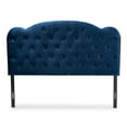 thumbnail image 3 of Baxton Studio Clovis Modern and Contemporary Navy Blue Velvet Fabric Upholstered Queen Size Headboard, 3 of 8
