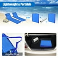 Costway 3Piece Beach Tanning Lounge Chair Mat Set 2 Adjustable with